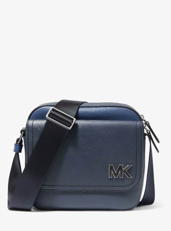 Panske Crossbody Kabelka Michael Kors Hudson Color-Blocked Leather Námornícka Modrá - Tasky Michael Kors Lacne | MYHLO-1923